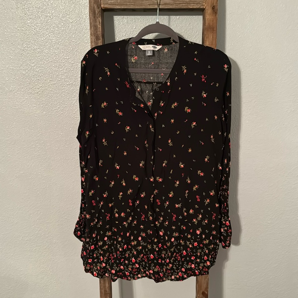 Black floral women’s blouse